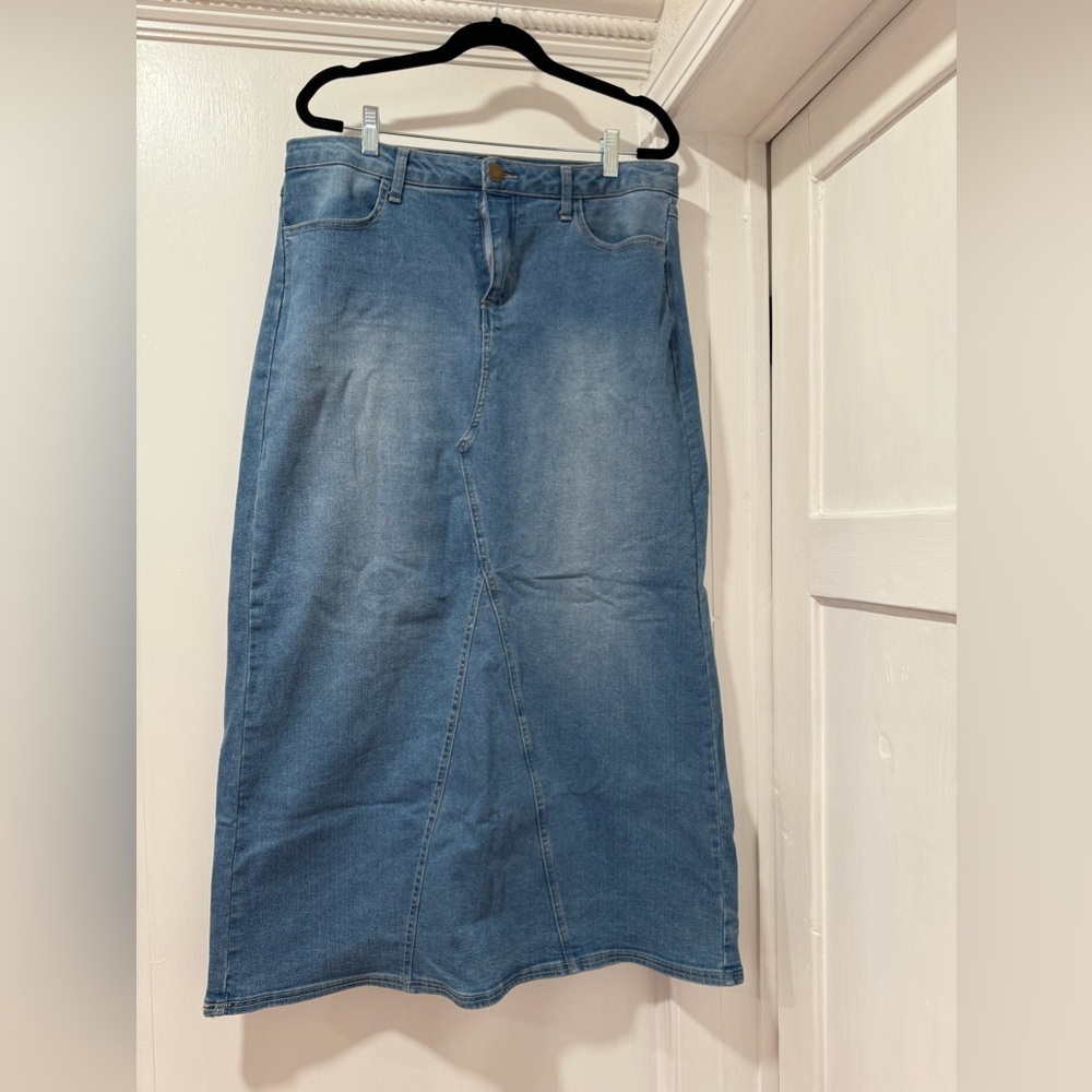 Long Denim Jean skirt